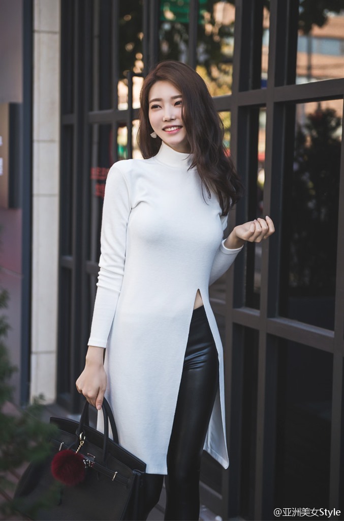 街拍韩国极品高挑美女亚洲色黄50p图片