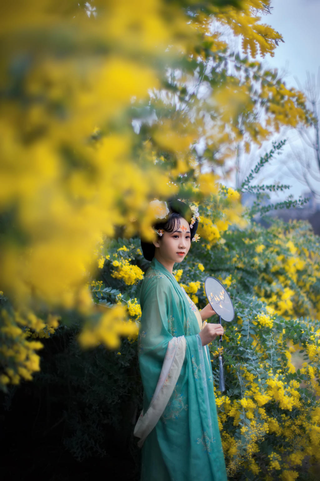 合欢花下汉服美女唯美亚洲成熟性图片高清