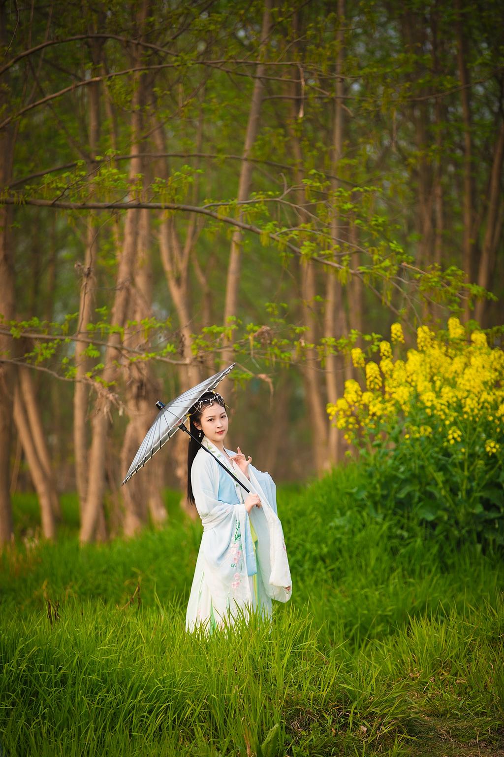 汉服美女油菜花田唯美国产私拍写真福利图片