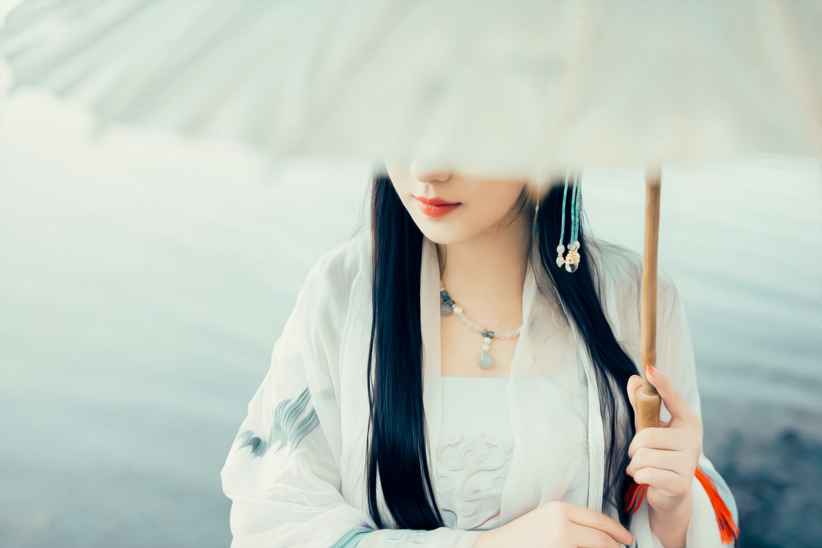 鹅蛋脸汉服美女轻纱飘cosplay私人写真福利