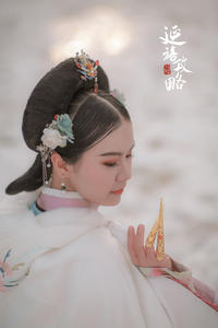 雪地里姿态优雅美女端露整个奶的图片