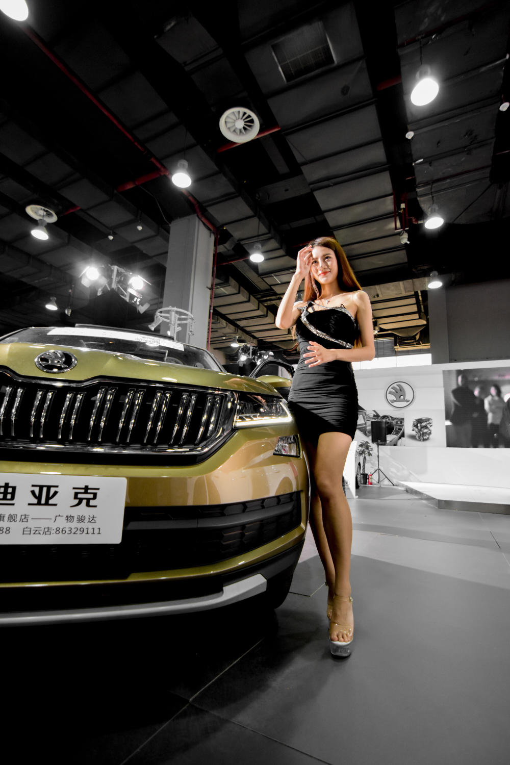 广州华南国际车展美女赤裸露私密部位高清图片