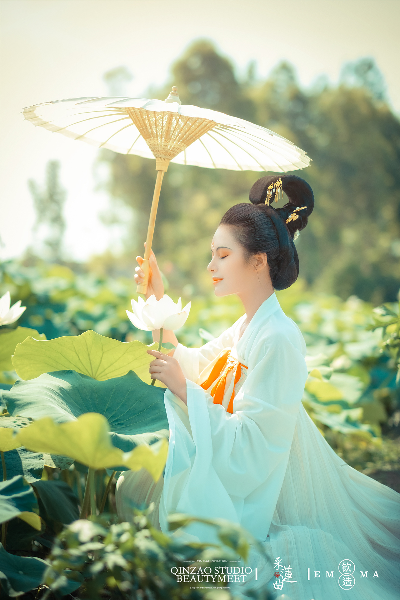 古装美女夏日采莲唯美福利姬液液酱喷水福利18禁