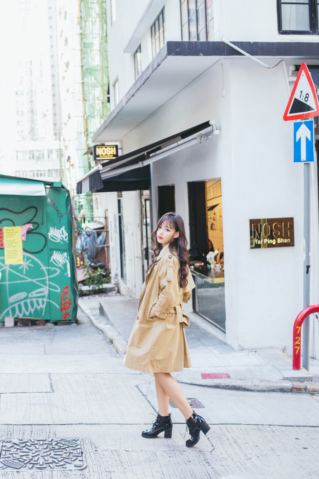 韩国美女时尚秋装街拍女生拍照姿势大全 超级简单图片