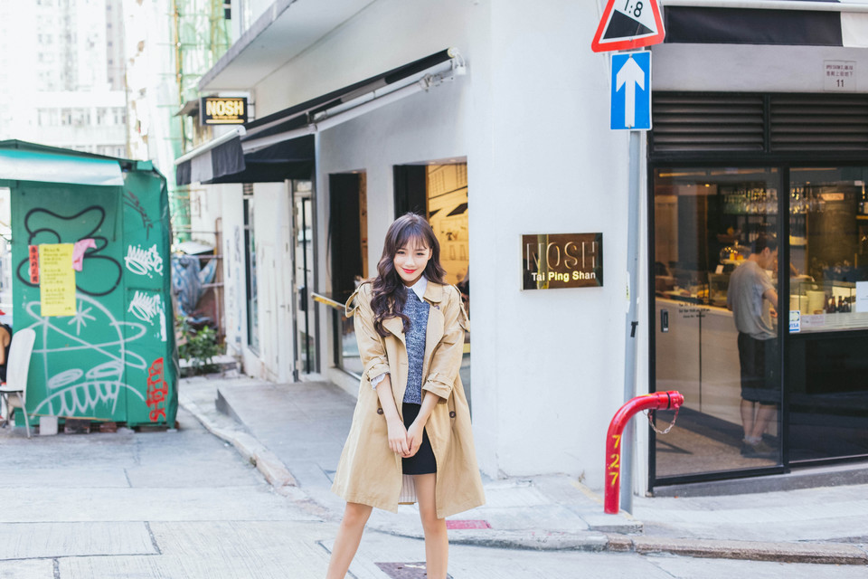 韩国美女时尚秋装街拍女生拍照姿势大全 超级简单图片