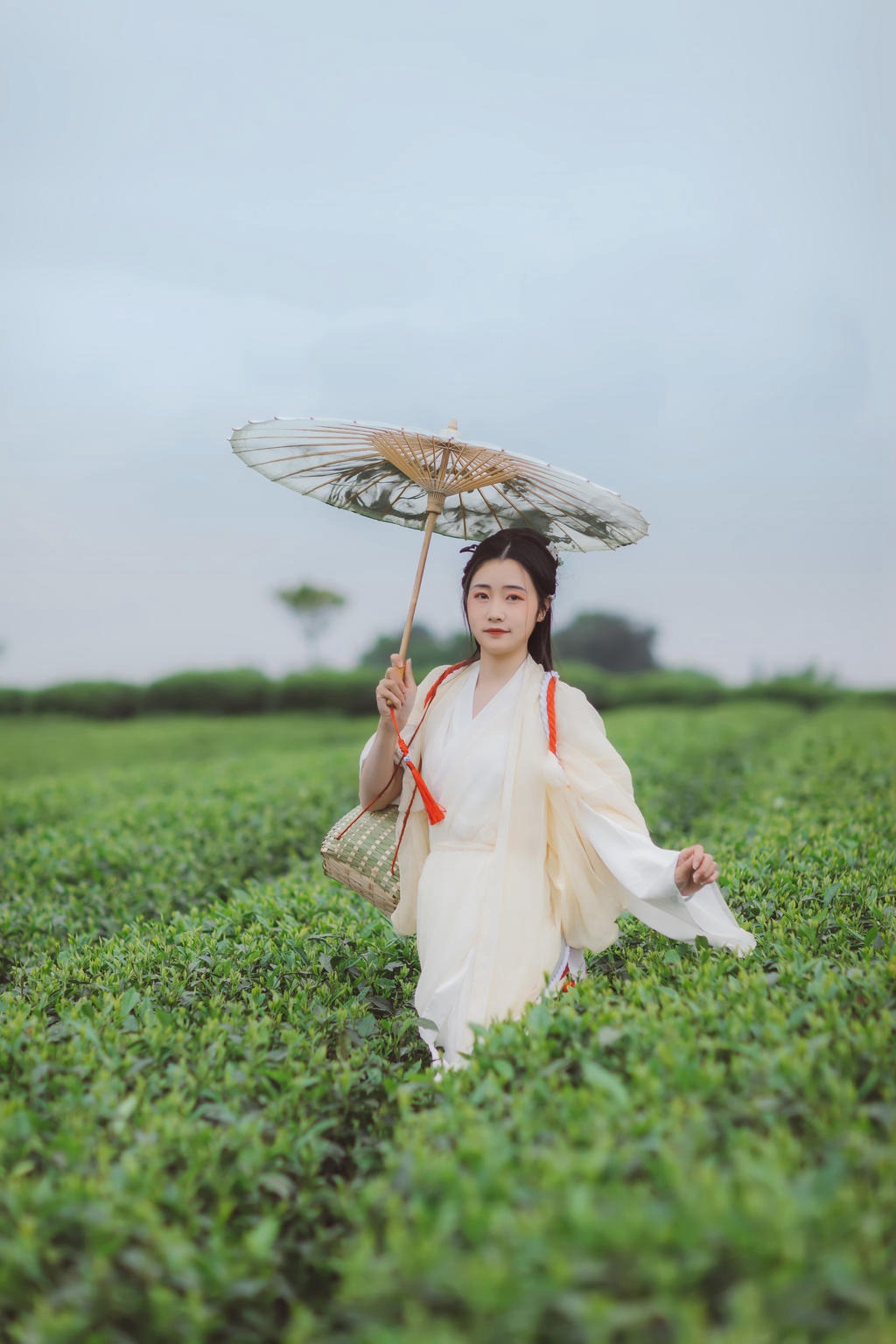 茶园中的白衣美女清新玩弄学生刚刚发育的小馒头