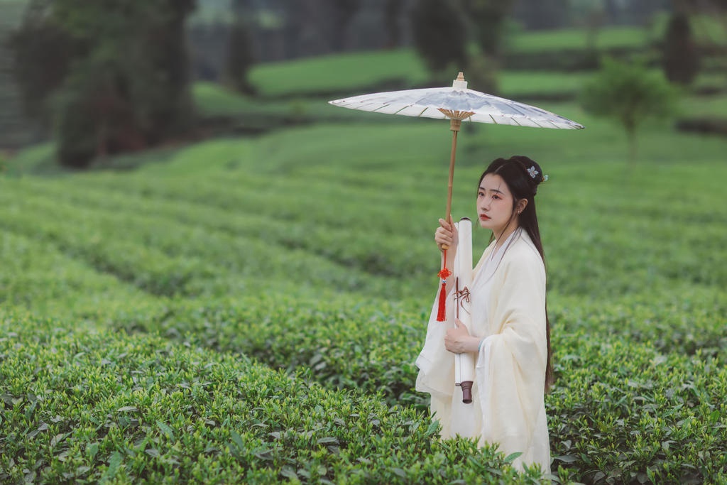 茶园中的白衣美女清新玩弄学生刚刚发育的小馒头