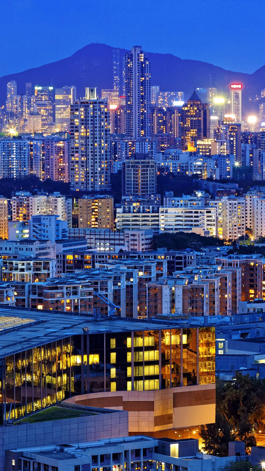 城市繁华夜景高清图片手机壁纸