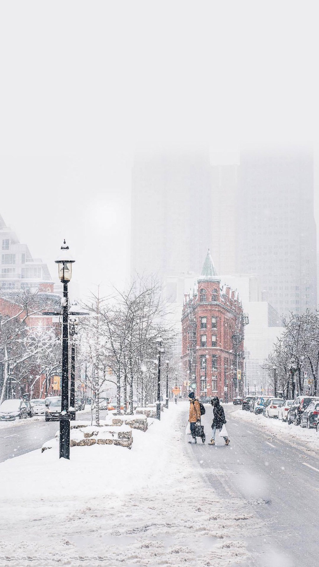 雪白唯美的冬日雪景高清图片手机壁纸