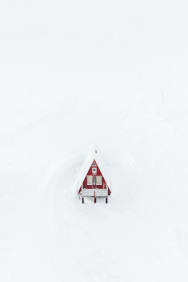 冰岛唯美雪景风光高清手机壁纸