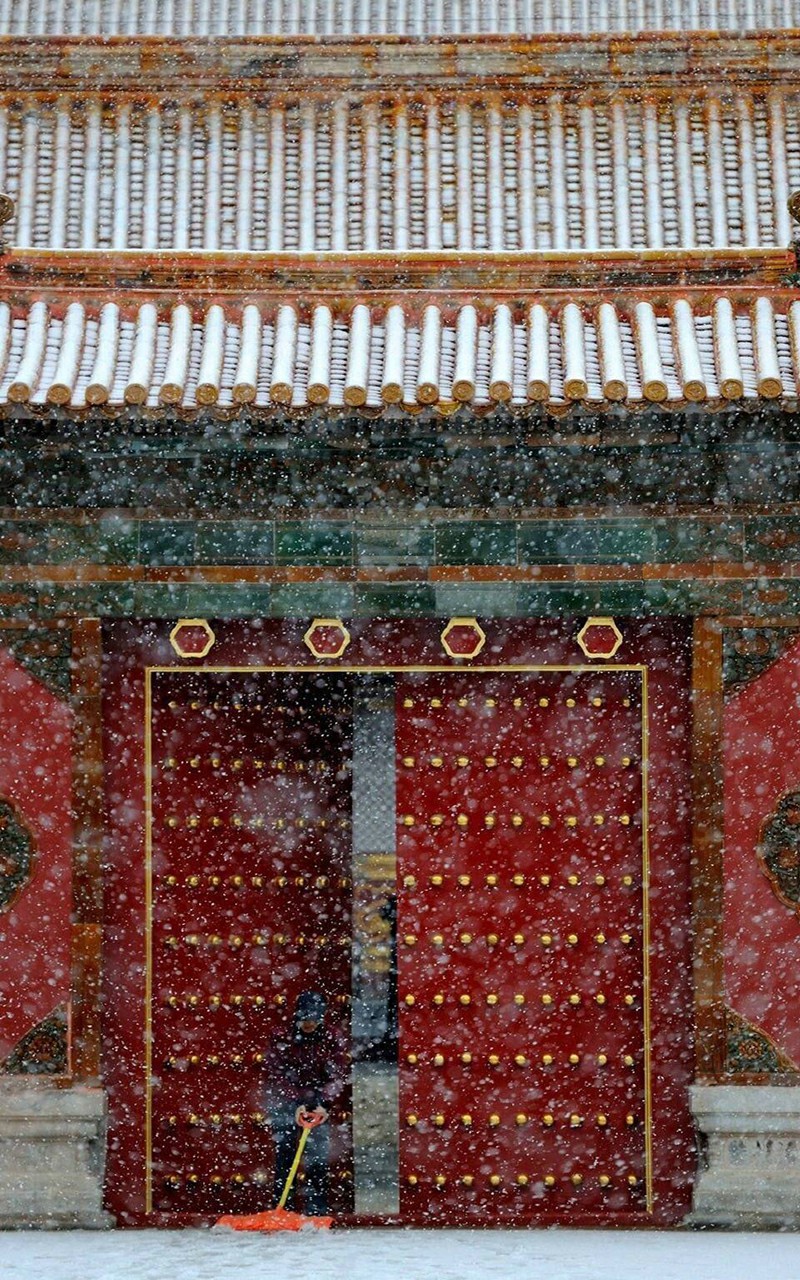 北京雪景高清唯美手机壁纸图片