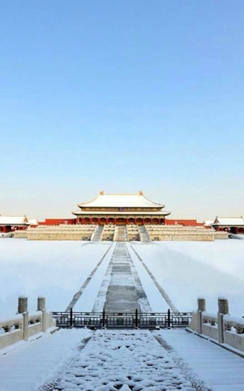 北京雪景高清唯美手机壁纸图片