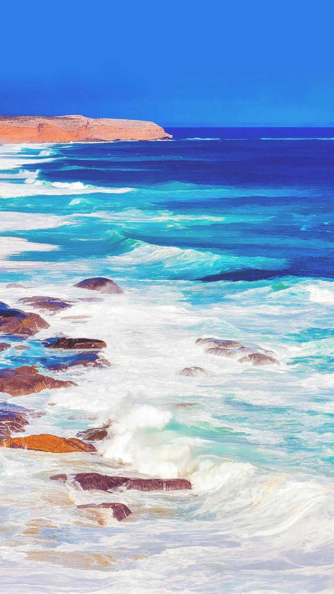 蓝色大海唯美风景手机壁纸图片