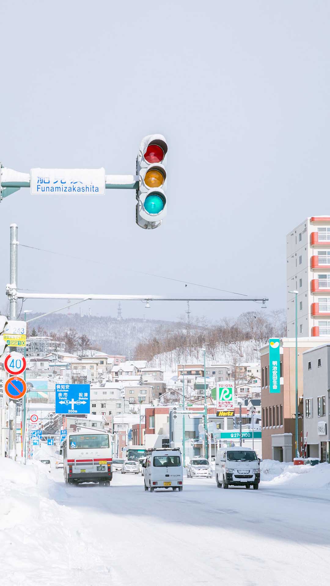 日本小清新雪景手机壁纸高清图片