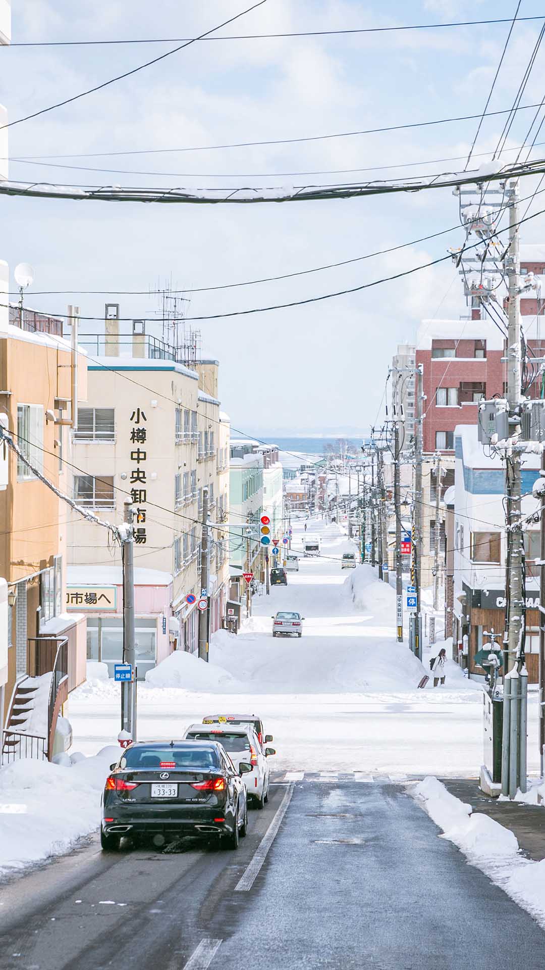 日本小清新雪景手机壁纸高清图片