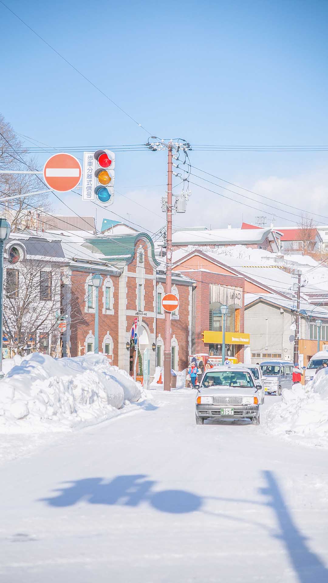 日本小清新雪景手机壁纸高清图片