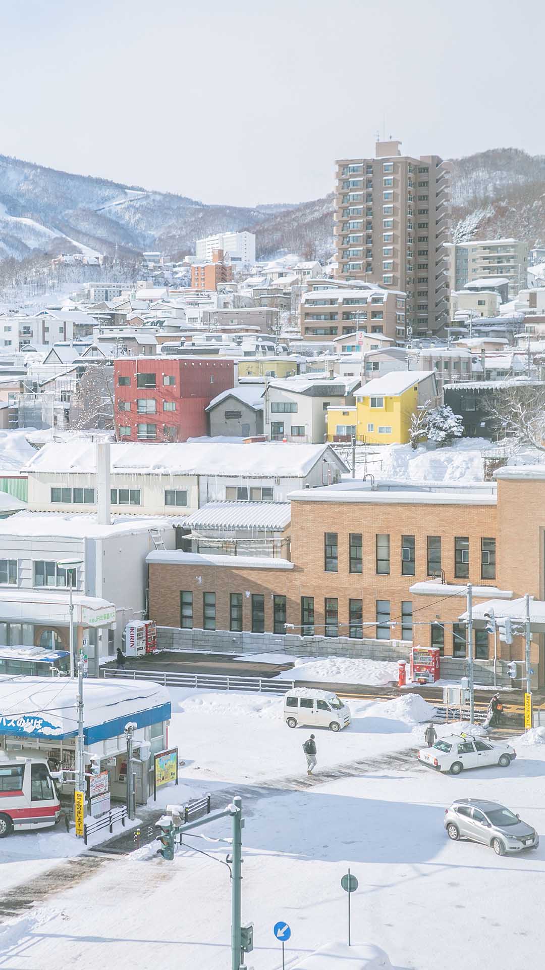 日本小清新雪景手机壁纸高清图片