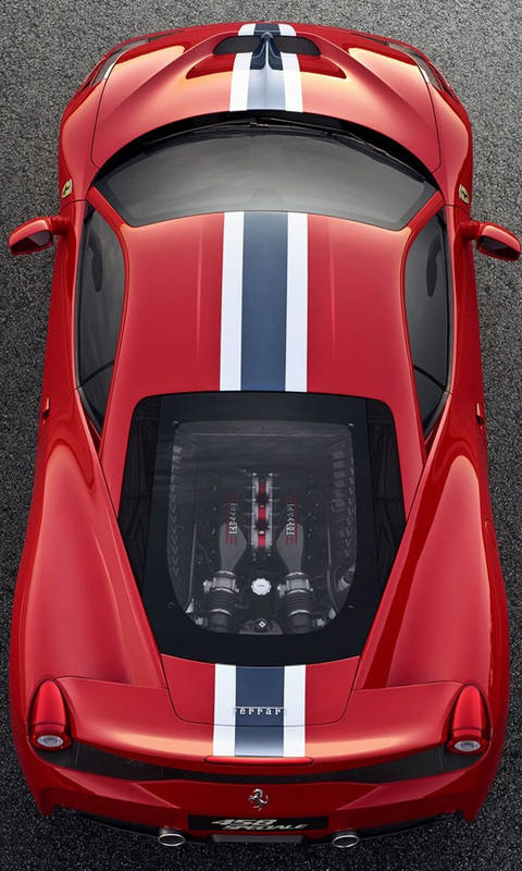 酷炫红色法拉利超级跑车高清手机壁纸